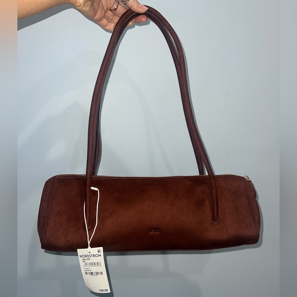 NWT JW Pei Nova Shoulder Brown Suede Bag - Picture 4 of 5